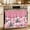 Pink, White, Red, variant on Oven Skirt Curtain for Kitchen 20x27 Inch, Pink Christmas Oven Curtain with 8 Ribbon Ties & Ruffle Trim, Stove Skirt Curtain Dishwasher for Cabinets Over Sinks Snowflake Winter Xmas Trees