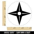 thumbnail image 2 of Four Point Ninja Star Self-Inking Rubber Stamp Ink Stamper - Black Ink - Small 3/4 Inch, 2 of 7
