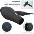 thumbnail image 4 of Ionic Hair Dryer with Diffuser & Comb - Lightweight Quiet Infrared Blow Dryer for Fast Drying, 4 of 8