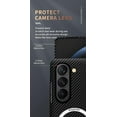thumbnail image 3 of for Samsung Galaxy Z Fold 5 5G Case Compatible with MagSafe Charger Carbon Fiber Slim Ultra Magnetic Back Extremely Thin Aramid Fiber Rugged Cover, Black, 3 of 7