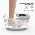 thumbnail image 3 of Tawom Collapsible Foot Spa Bath with Heat and Massage Rollers  Bubble, Pedicure Foot Spa Red Light & Temperature Control,Foot Soak Tub for Home, Gray, 3 of 10