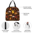 thumbnail image 4 of Salouo Autumn Forest Small Animals Lazy for Unisex Lunch Bag Leakproof Lunch Tote Large Capacity Reusable Insulated Lunch Box Cooler Lunch Container for Work/Office/Picnic/Travel-Black, 4 of 8