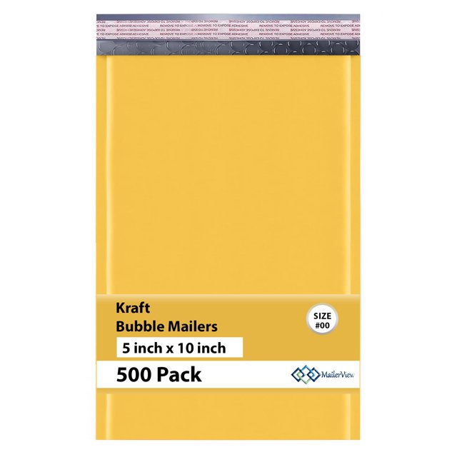 Sobres Acolchados MAILERVIEW Kraft 5x10 pulgadas Paquete de 500