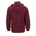 thumbnail image 2 of Men's Water Resistant Polar Fleece Lined Hooded Windbreaker Rain Jacket (Burgundy, XL), 2 of 2