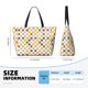 thumbnail image 4 of Fotbe Colorful Checkered 1 Bolsa de Viaje para Playa - Resistente al Agua, Bolsa Tote de Gran Capacidad y Ligera con 7 Bolsillos para Mujeres y Hombres, 4 of 7
