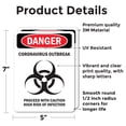 thumbnail image 2 of (2 Pack) Danger Corona Outbreak OSHA Notice Sign 5 Inch X 7 Inch Vinyl Label Decal Sticker Weather Resistant, UV Protected for Workplace, Business, and Construction Site, Made in the, 2 of 7