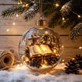 thumbnail image 3 of Glowing Christmas Story Ornament, Light‑Up Mini Holiday Scene, 3.1in Open Bible Cross Hanging Ball, Acrylic Christmas Tree Decoration, Festive Keepsake Ornament for Mantel, Window and Home Decor, 3 of 7