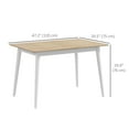 thumbnail image 3 of HOMCOM Dining Table Farmhouse Kitchen Table w/ Wood Frame for Dining Room, 3 of 10