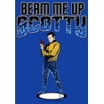 thumbnail image 2 of Men's Star Trek Cartoon Kirk Beam Me Up Scotty Transporter  Graphic Tee Royal Blue 3X Large, 2 of 4