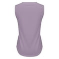 thumbnail image 5 of Women's Sleeveless V-Neck Tank Top - 2025 Summer Loose Fit Flowy Casual Vest | Yubnlvae | Women's Sleeveless T Shirt Print Vest 2025 Loose Casual V Neck Shirt (Purple | S), 5 of 5