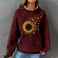 thumbnail image 2 of Ichuanyi Womens Tops, Fall and Winter Autumn Winter Ladies Long-Sleeved Pullover Print Round Neck Hooded Sweatshirt, 2 of 3