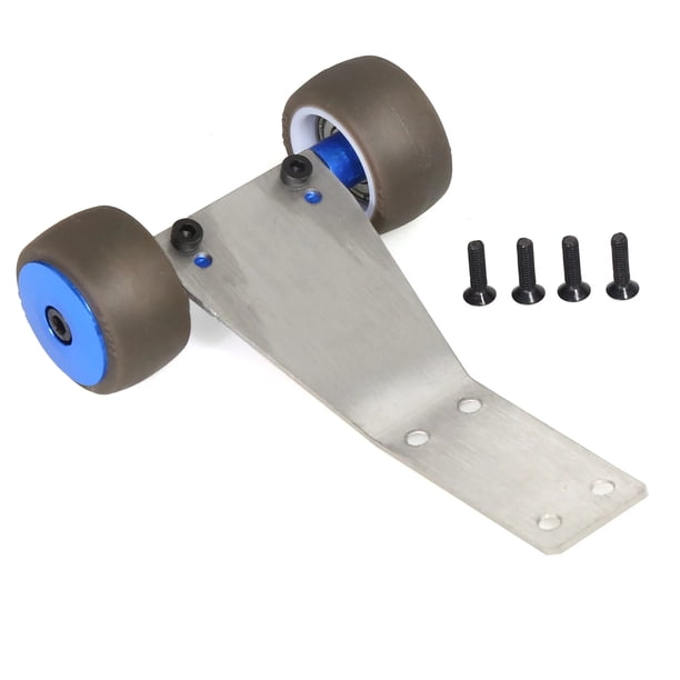 Bewildely RCGOFOLLOW-Soporte de barra con ruedas de alta dureza, aleación de aluminio para 1/10 Rc, pieza de coche de control remoto de granito Kits de construcción modelo Azul