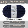 thumbnail image 2 of Hilado Chunky Cozyful #10 Jumbo Chenille 8 madejas azul marino, 2 of 8