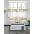 thumbnail image 2 of Sunflower Botanical Tier Curtains 36 Inch Length, Sheer Curtains for Bedroom Living Room Window Farmhouse Spring Floral Rod Pocket Voile Drapes Kitchen Curtains Small Half Window 27.5"x36" 2 Panels, 2 of 6