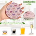 thumbnail image 7 of 6 Pcs Drink Coasters with Holder 3.94in Woven Coasters for Drinks Bows and Heart Pattern Coaster Set for Protection Table, 7 of 7