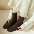 thumbnail image 4 of iOPQO Comfortable Socks for Women, Small Gifts for Women, Warm Fuzzy Socks for Women, Sleeping Socks, Cute Gifts, Coffee One Size, 4 of 5