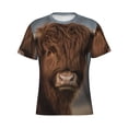 thumbnail image 4 of Vsdgher Yak Print Men's Dry Fit Mesh Athletic Shirts Moisture Wicking Tennis T-Shirt Tops, 4 of 9
