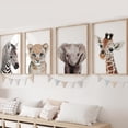 thumbnail image 1 of Decoración de pared para habitación infantil de KIU DESIGNS, animales de safari, 20 x 25 cm, juego de 4, 1 of 9