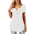 thumbnail image 3 of Viworld Women's Loose T-Shirt Short Sleeve Casual Tops Blouse Tee Plus Size, 3 of 4