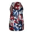 thumbnail image 5 of USSUMA Sleeveless Womens Blouses and Tops Dressy 4th of July American Flag Plus Womens Tops Casual Star Stripes Patriotic Tanks Top T-Shirts Shirt for Women Trendy Round Neck Tunic Plus Size, 5 of 5