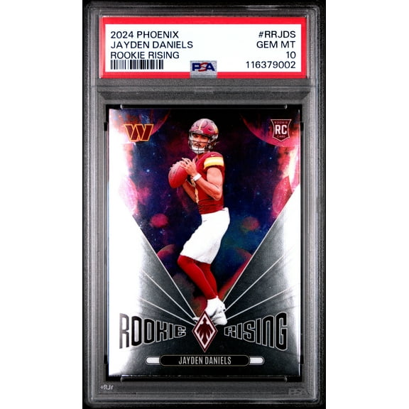 Graded 2024 Panini Phoenix Jayden Daniels #RRJDS Rookie Rising Rookie RC Football Card PSA 10 Gem Mint