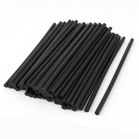 Unique Bargains 50 Pcs Black 7mm Dia Hot Melt Glue Adhesive Sticks for Electric Tool Heating