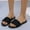 Black, variant on Kukoosong Flat Sandals Women Flip Flops for Women Head One-line Sandals Color Everything Matching Sandals Black Size 42