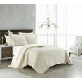 thumbnail image 2 of NY&C Home Marling 3 Piece Quilt Contemporary Geometric Diamond Pattern, Queen, Beige, 2 of 2