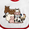 thumbnail image 4 of Inktastic Cute Horse, Sheep, Cow, Pig, and Rooster Farm Animals Boys or Girls Baby Bib, 4 of 4