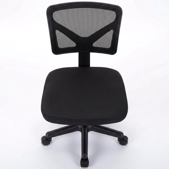 Alvantor Low-Back Mesh Office Chair with Lumbar Support, Armless Swivel Rolling Chair