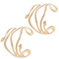 thumbnail image 4 of Golden Cuff Bracelet For Women Daily Use And Anniversary Adjustable Open Cuff Bracelet 2Pcs, 4 of 9
