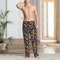 thumbnail image 2 of Honiee Colorful Pineapples1 for men - a sleek fusion of Straight Pajama Pants, versatile Lounge Pants, and cozy Sleepwear, all rolled into one-Small, 2 of 6