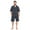 Black/Grey/White, variant on Ashford & Brooks Mens Woven Short Sleeve Pajama Shorts Set, Black/Blue/Plaid, S