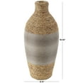 thumbnail image 3 of DecMode 19" Handmade Wrapped Brown Seagrass Vase with Layered Gray Paneling, 3 of 8