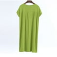 thumbnail image 2 of Besolor Chemises de Nuit Grande Taille pour Femmes Été Confortables à Manches Courtes Col Ras du Cou Vêtements de Nuit Chemises de Sommeil Robe de Nuit, 2 of 5