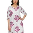 thumbnail image 3 of Moomaya Plus Size Printed Loose Palazzo And Kurta Set Ethnic Dress For Women, 3 of 6