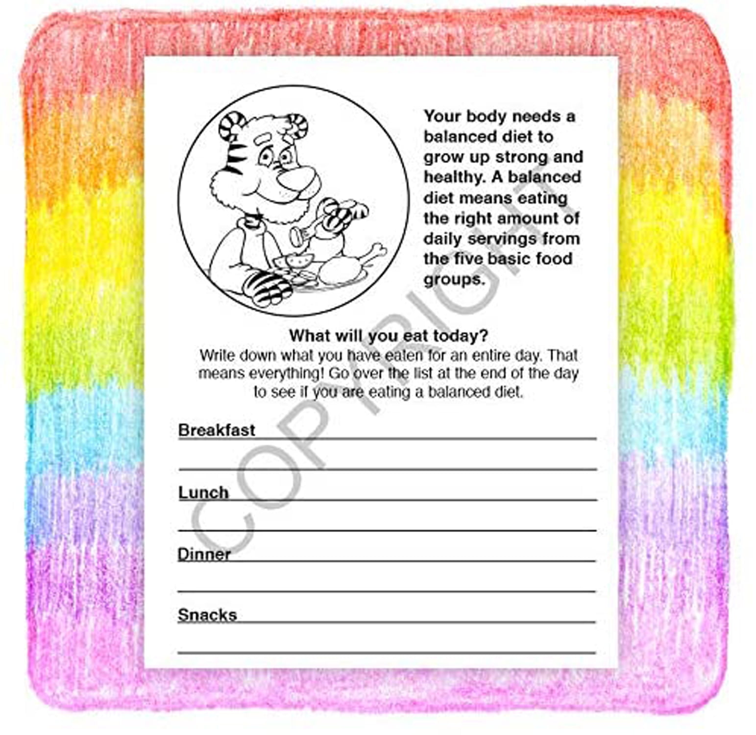 25 Pack - Eat Right, Eat Healthy Kid's Coloring & Activity Books