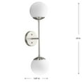 thumbnail image 2 of Progress Lighting Haas 2-Light Wall Bracket, Brushed Nickel, Opal Glass Globes, Design Series, 2 of 12