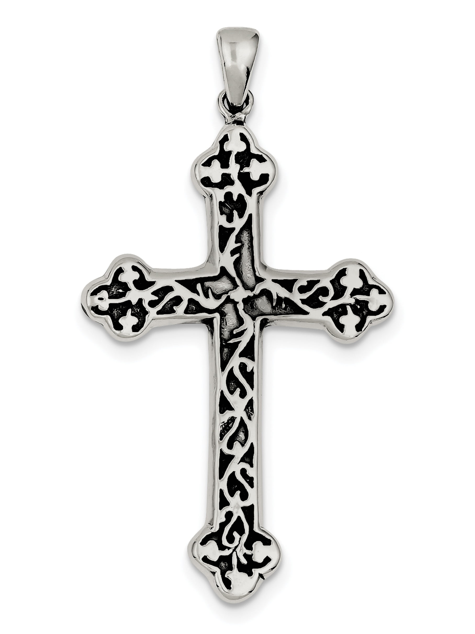 Jewelry by Sweet Pea - 925 Sterling Silver Antiqued Thorn Cross ...