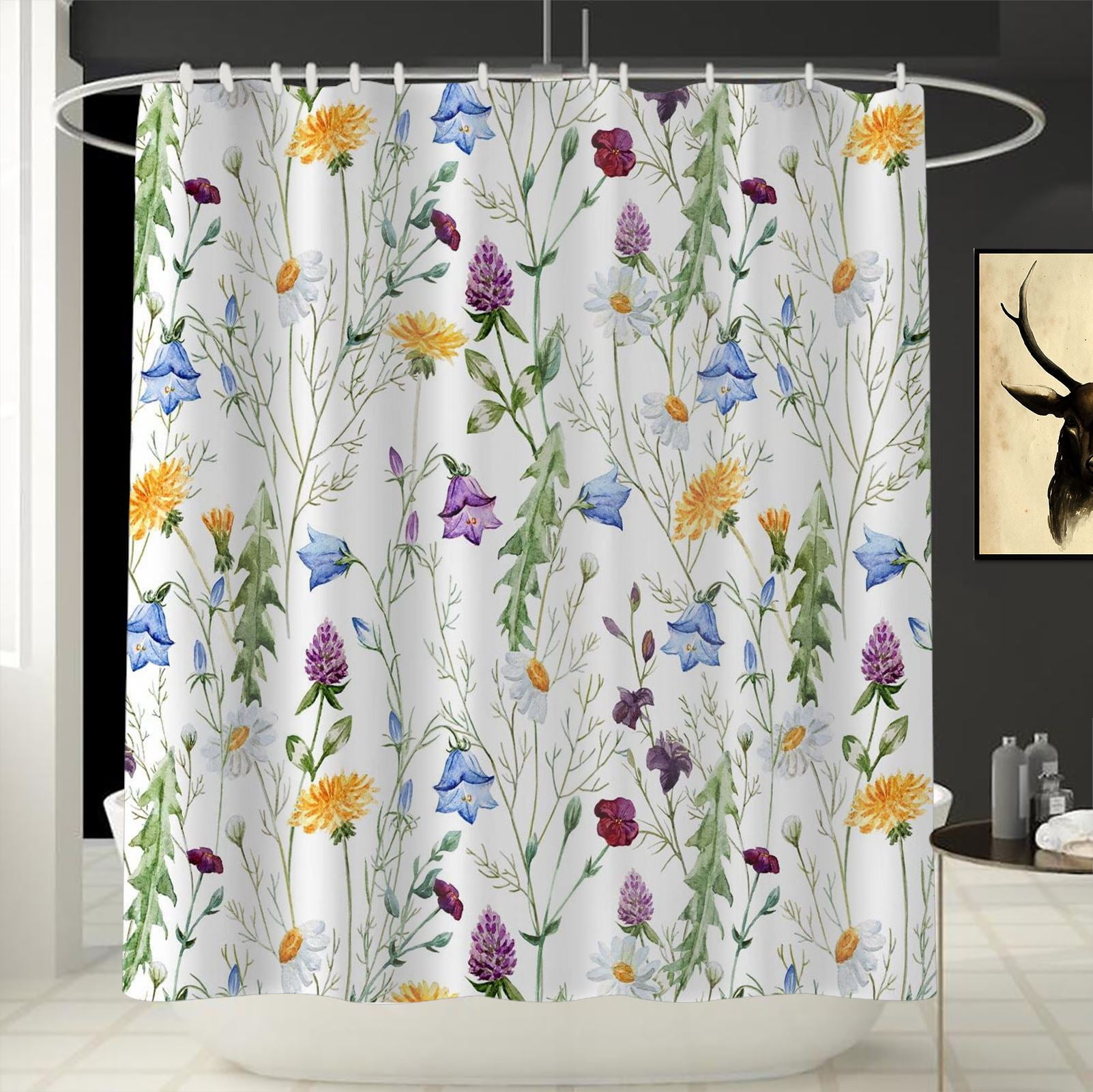 Floral Snake Shower Curtain