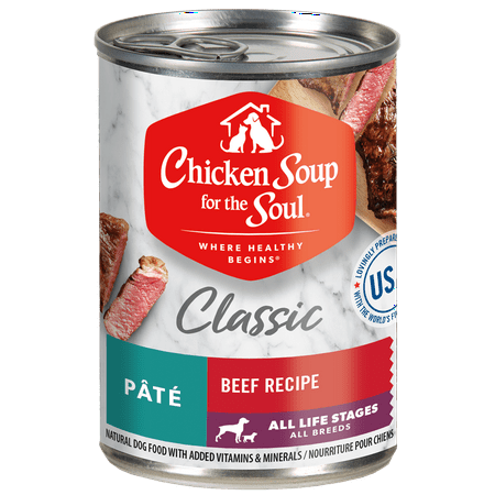 UPC: 0819239013909 | Chicken Soup for the Soul Beef Recipe – All Life Stages Wet Dog Food (12×13.2oz. case) 12 Cans