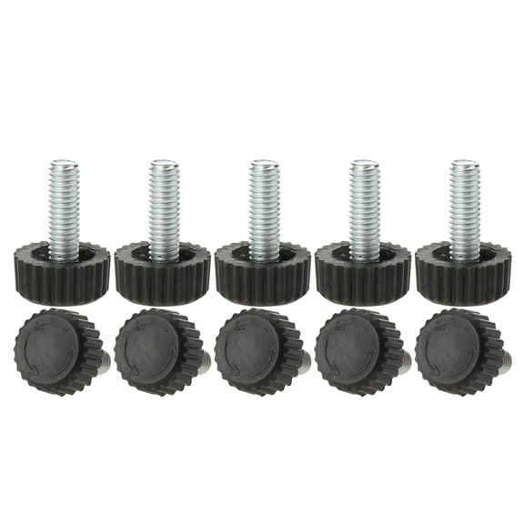M6 x 18 x 18mm Hand Screw Leveling Feet Adjustable Leveler for Table Leg 10pcs