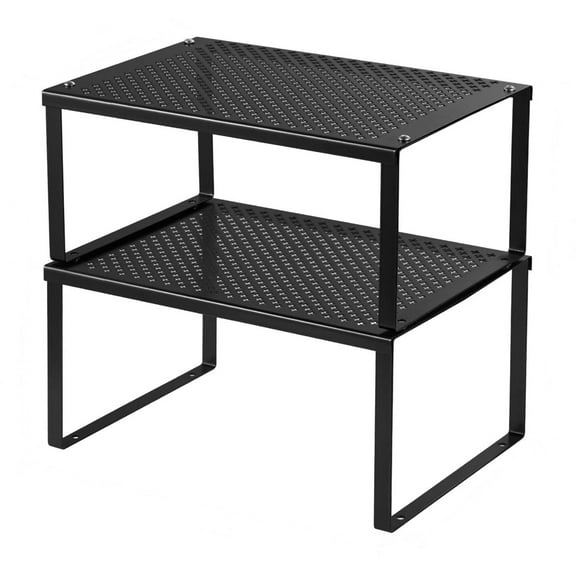 Oumilen Expandable and Stackable Cabinet Organizer, Black