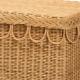thumbnail image 4 of Pemberly Row Bohemian Light Honey Rattan Accent Bench with Scallop border, 4 of 9