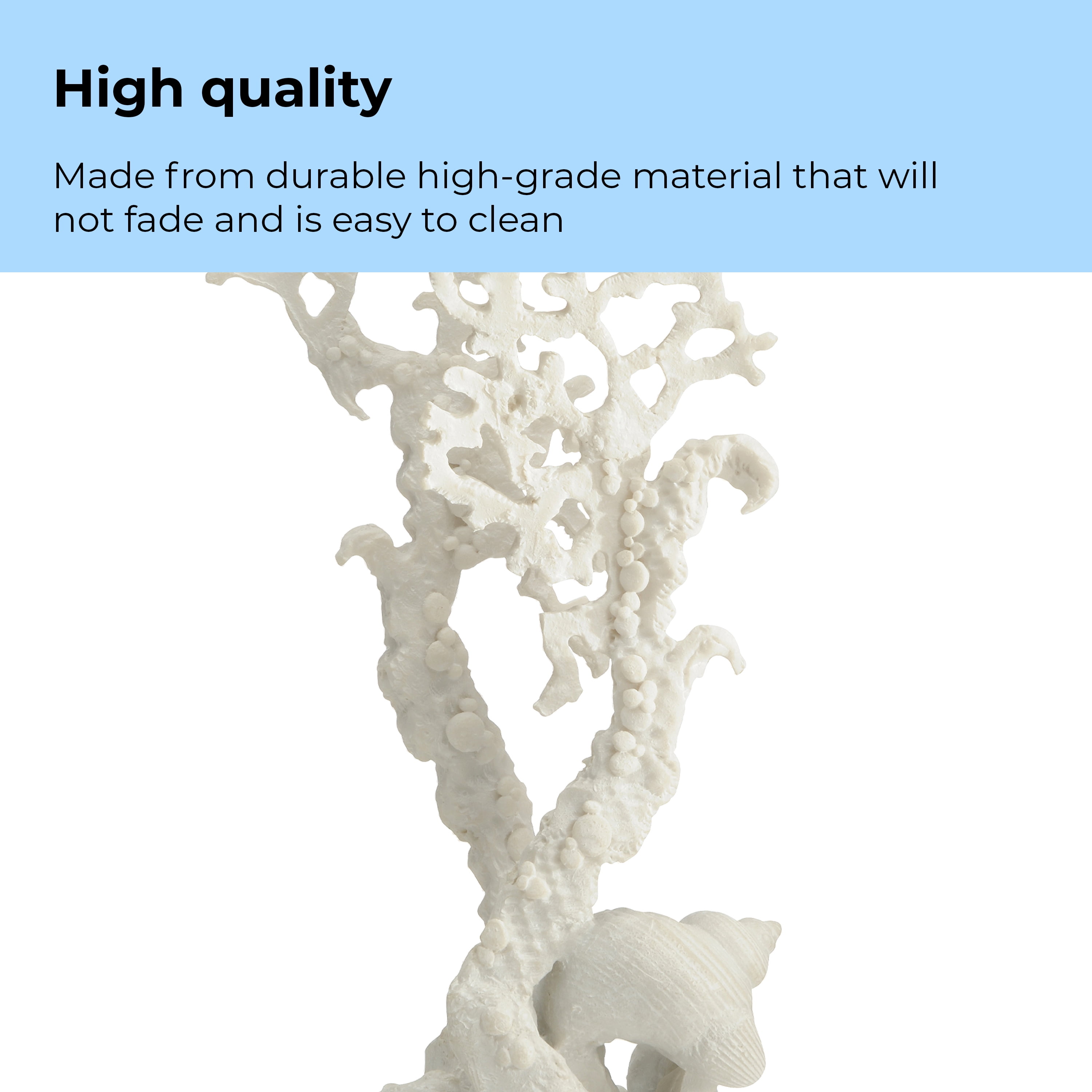 biOrb Medium White Fan Coral Sculpture - Aquarium Decor