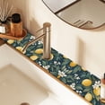 thumbnail image 2 of Yayeee Faucet Mat for Kitchen Sink 14.7" Diatomite Long Splash Guard Pad, Floral Lemons, 2 of 7