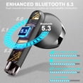 thumbnail image 3 of Mini auriculares inalámbricos Bluetooth en la oreja con cancelación de ruido Micrófono LED IP7 a prueba de agua oso de fresa  Electrónica, 3 of 4