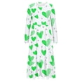 thumbnail image 2 of ZQUUVOU Women's ​​Valentine's Day Dress Casual Printed Long Sleeve Maxi Dress Green,S, 2 of 4