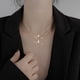 thumbnail image 4 of Collar de doble capa con estrella y luna para mujer, diseño ligero y moderno, collar con cadena para clavícula, 4 of 8