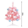 thumbnail image 3 of 24’’ Tabletop Mini Christmas Tree Set , Artificial Mini Christmas Pinaster Tree With LED String Lights & Ornaments For DIY Christmas Decorations, 3 of 7